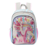 Mochila Unicornio Nena Lsd 14 Pulgadas Ideal Para El Jardín