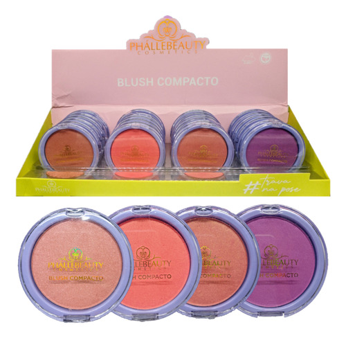 24 Blush Compacto Ph0333 - Kit Phallebeauty Atacado 