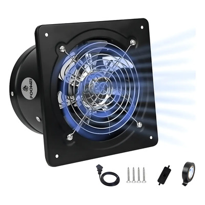 Extractor De Aire Ventilador Industrial Cocina 4''acero Inox Foowei | MercadoLibre