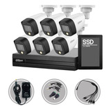 Kit Seguridad Dahua Cctv Dvr 8ch + 6 Camara Fullcolor +disco