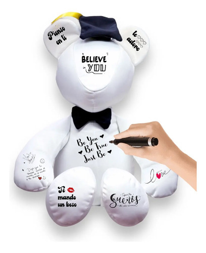 Peluche Oso Graduación Para Firmar Dedicatoria | MercadoLibre