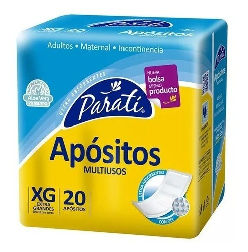 Pañales Para Adultos Parati Apositos Multiusos Extra Grande 8 Paquetes Por 20 Unidades