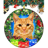 Adorno De Gato Naranja Para Arbol De Navidad Regalos De Gato