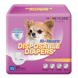 Pañales Desechables Para Perros Hembra Honey Care Talla Xs, 