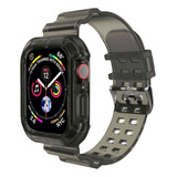 Correa Para Applewatch Goma Transparente Negro