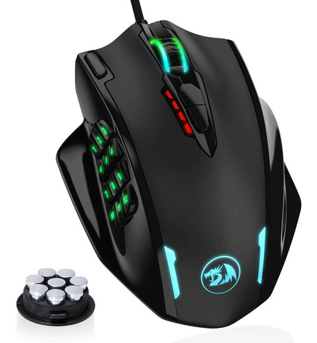 Redragon M908 Impact Rgb Led Mmo Mouse Con Botones Laterales