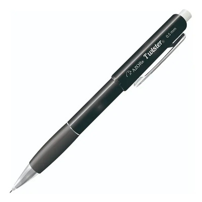 1 Lapicero Portaminas 0.5 Mm Azor Twister Negro C/borrador