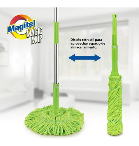 Trapeador Mop Magitel Magitel Magic Mop Trapeador Retractil Verde