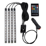 Tira De Luz Del Coche, 4pcs 36 Led Dc 12v Multicolor De La M