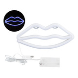 Lámpara De Letrero Led Con Luz De Neón, En Forma De Labio, D