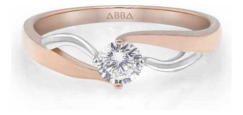 Anillo Compromiso Con Moissanita Oro 10k Atenas Abba Joyas