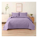 Cubrecama De Verano Quilt 2.0 Plazas Color Morado