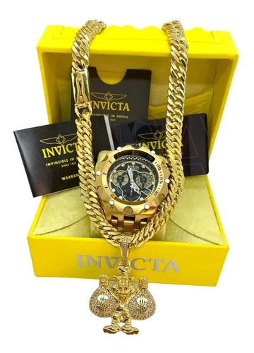 Relógio Invicta Venom 100% Original + Cordão + Pingente 