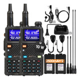 Radio Portátil Baofeng Uv-5rm Plus 10w Recalgable 2 Pack