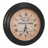 Reloj Pared Grande Vintage Port 50 Cm Deco Home Clásico  