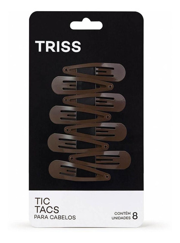 Tic Tacs Para Cabelos Triss/needs Cor Marrom Com 8 Unidades