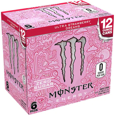 Monster Energy Drink Zero Sugar Ultra Strawberry Dreams 6 Pz | Envío gratis