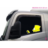 Adesivo P/ Vidro Caminhão Bart Simpson Et Seu Madruga