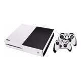 Skin Autoadherible Para Xbox One Fat Fibra Carbono Blanco