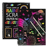 Libreta Raspable Scratch Arte Rascar Y Raspar Pack 4 Unid