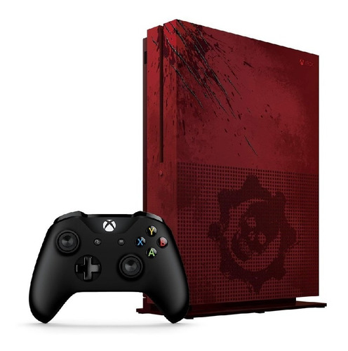 Consola Xbox One S 2tb Edicion Gears Of War 4 Rojo Original Caja Generica + Control Inalambrico Original Negro