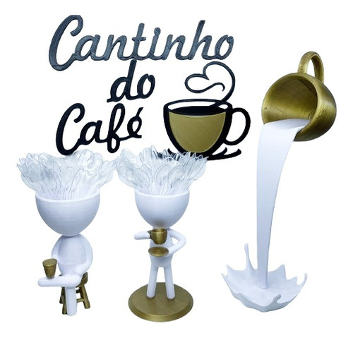 Kit Completo Cantinho Do Café - Diversas Cores