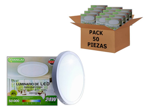 Plafon Led Luminaria 24w/120w 1680lm De Sobreponer 50 Pzas