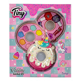 Maquillaje Set Infantil Estuche Dona Doble Unicornio Tiny Sb