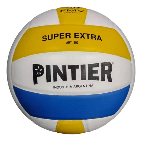 Pelota Voley Pintier Super Extra Oficial Tricolor De Cuero