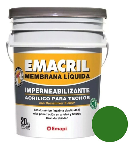 Emapi Emacril Impermeabilizante Acrilico 20 Kg