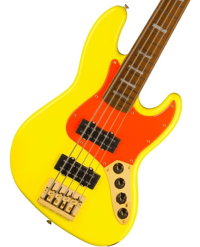 Bajo De Jazz Fender Mononeon De 5 Cuerdas, Amarillo Neón, Di