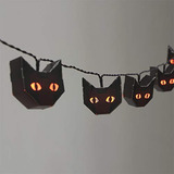 Cadena De Luces De Halloween, Led Gato Negro Pilas, 15 ...