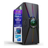 Pc Gamer Leo Shop Core I3 16gb C/vídeo Rx-550 4gb, Hdd=500gb