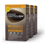  Shampoo Y Acondicionador Just For Men Control Gx, Desvanecedor De Canas, Castaño Claro A Negro, Paquete De 3, 118ml