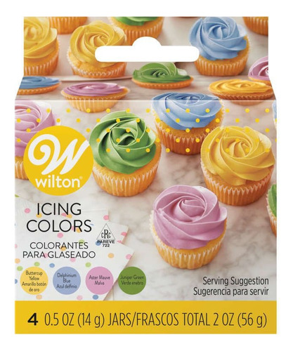 Colorantes En Gel X 4 Surtidos Glase Masa Cremas Wilton