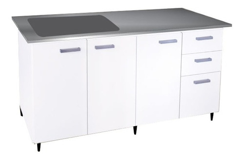 Mueble Bajo Mesada De 160mt  Mod. 3007 - Platinum