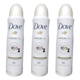 Pack X3 Desodorante Dove Invisible Dry Con Vitamina E 72h