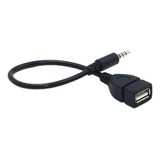 Usb Hembra A Aux 3,5 Mm Macho Enchufe Coche Jack 3,5 Mm