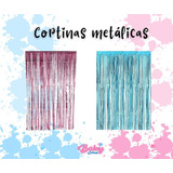 Cortinas Metálicas Rosa Y Azul Pastel