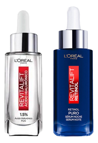 Combo Loreal Revitalif Serum Hialurónico Retinol