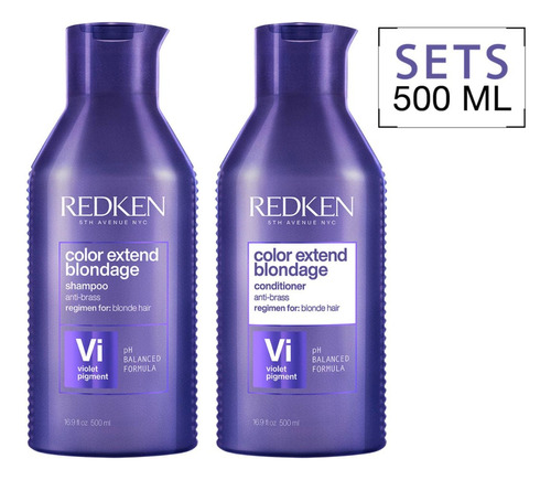 Set Color Extend Blondage Redken 500ml Shampoo + Aco