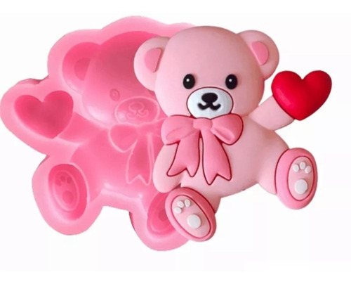 Molde De Silicona Fondant Oso Osito Cupido San Valentin