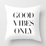 Good Vibes Only Inspirational Quote Funda De Almohada S...