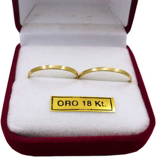 Alianzas Oro 18k 1 Grs El Par Anillos Casamiento Compromiso