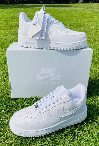 Nike Tenis Usa Original Air Force 1 (cuero Grueso Blanco) 