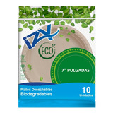 Platos Desechables Biodegradables 7pulgadas  Izyeco 240 Unid