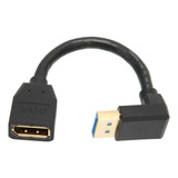 Cable De Extensión Displayport Dp1.4 Versión 90 Grados