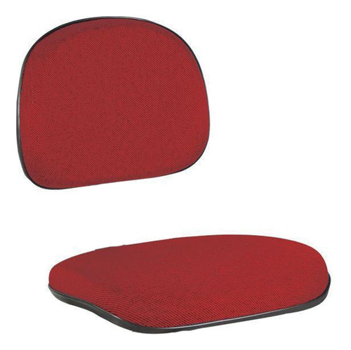 Conjunto Assento E Encosto Para Cadeira Escritório Top Cor Vermelho Material Do Estofamento Tecido J Serrano