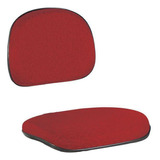 Conjunto Assento E Encosto Para Cadeira Escritório Top Cor Vermelho Material Do Estofamento Tecido J Serrano