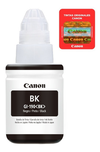 Botella De Tinta Canon Gi-190bk